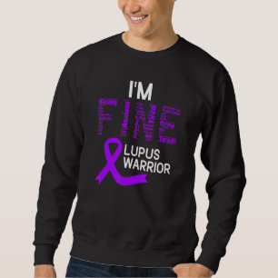 Fine Lupus Warrior Lupus Awareness Month Purple Ri Sweatshirt