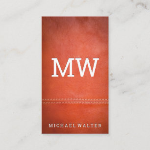 Fine Luxury Leather Double Stitched Business Card