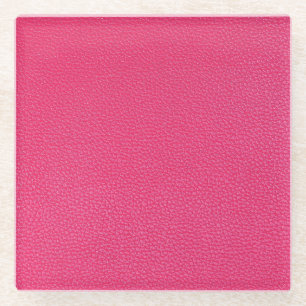 Fine Luxury Pink Cloth Texture. Glass Coaster