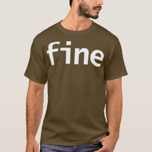 Fine Minimal White Text Typography T-Shirt