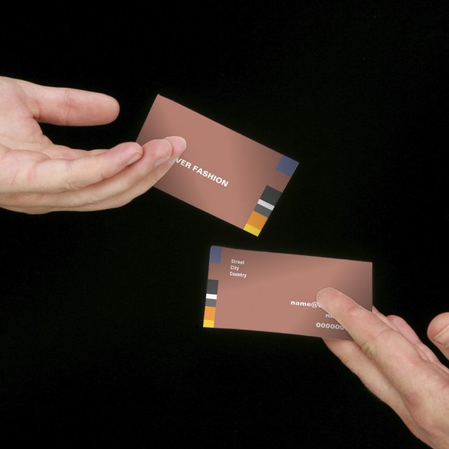 Fine Multicolor Classic Lateral Stripes Business Card (Creator Uploaded)