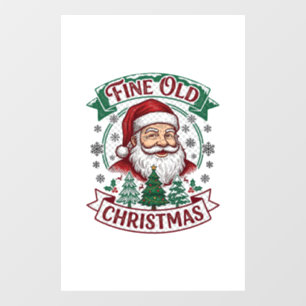 Fine Old Christmas Santa Claus Trees Snowflakes