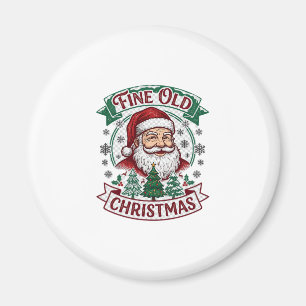 Fine Old Christmas Santa Claus Trees Snowflakes Magnet