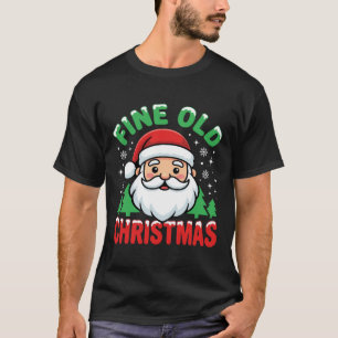Fine Old Christmas Santa Face T-Shirt