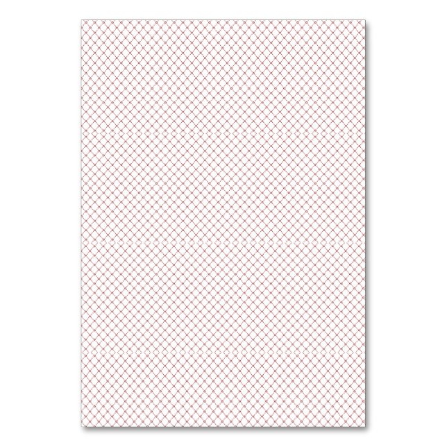 Fine, repeating, diamond-shaped mesh pattern with  table number (Front)