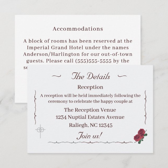 Fine Roses Enclosure Card (Front/Back)