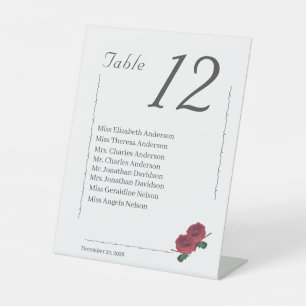 Fine Roses Wedding Pedestal Sign