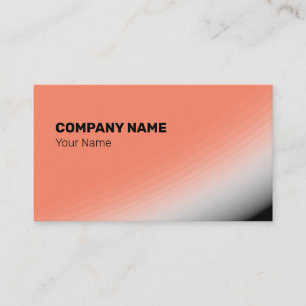 Fine Salmon White Black Shades and Rays Business Card