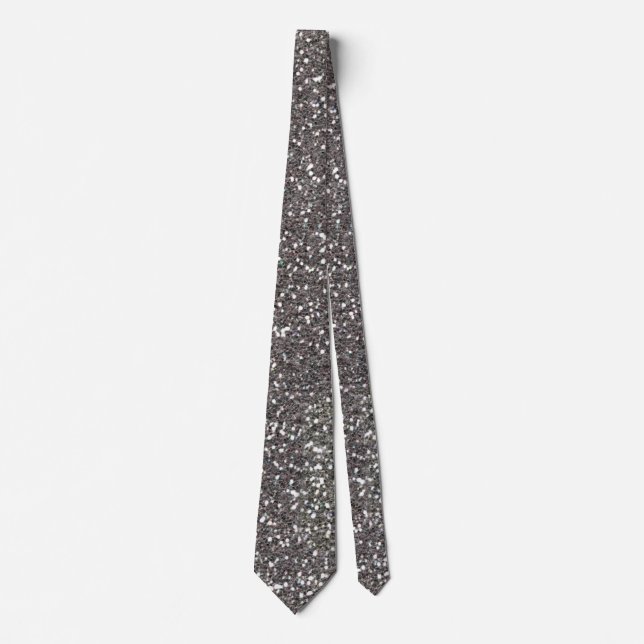 Fine Silver Texture Print Tie (Front)