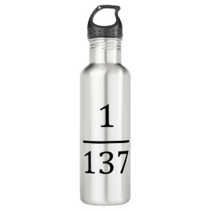 fine structure constant, made only for physicsts 710 ml water bottle