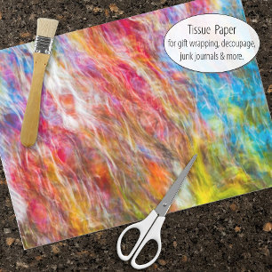 Fine tendrils of colour abstract art tissue paper