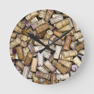 Fine Wine Corks Round Clock