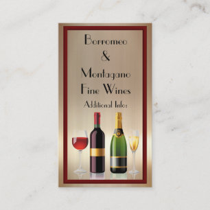 Fine Wine Gold Business Card 2
