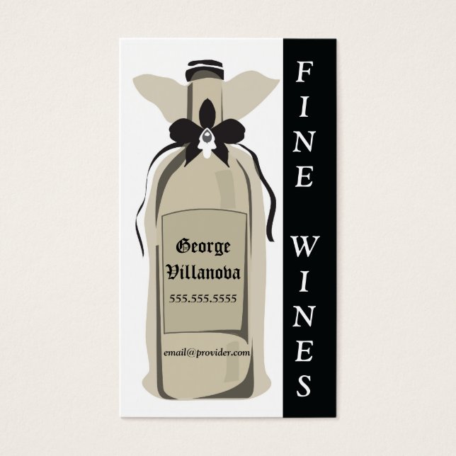Fine Wine Profile Card (Front)