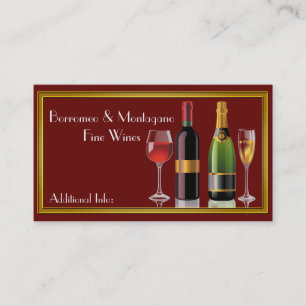 Fine Wine Red Business Card