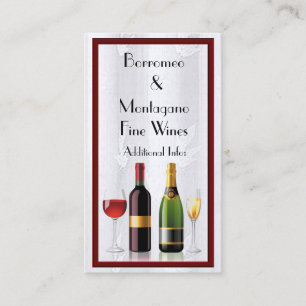 Fine Wine White Business Card 2