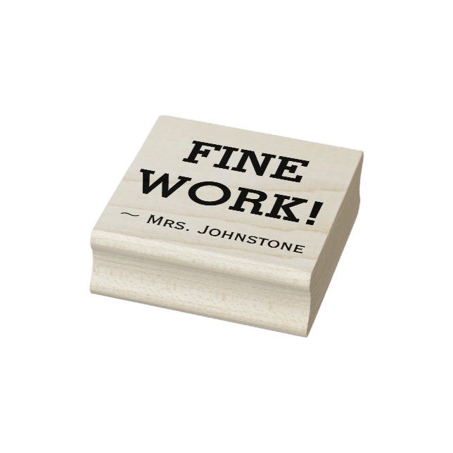 "FINE WORK!" Assignment Grading Rubber Stamp (Stamp)