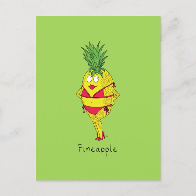 Fineapple Pineapple Pin-Up Girl Postcard (Front)