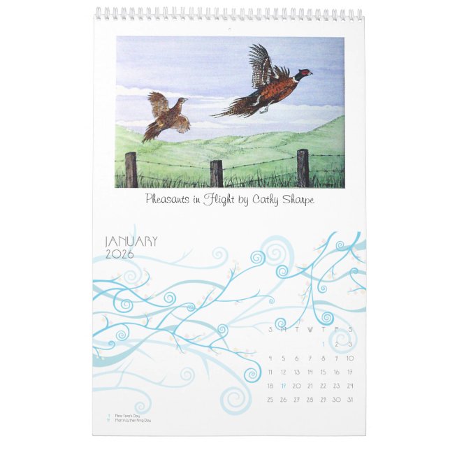 Fineart Calendar with Animals & Wildlife scenes (Jan 2026)