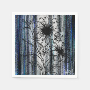 Fineline Flower Art Napkin
