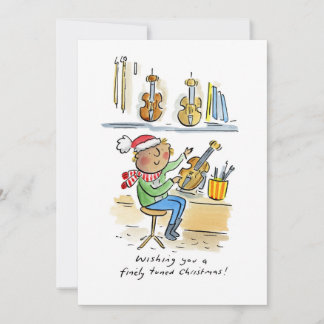 Finely Tuned Christmas Invitation