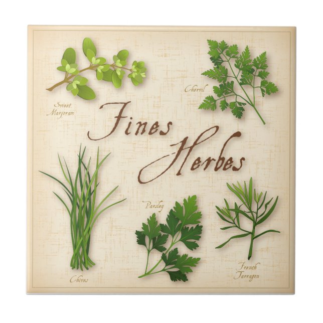 Fines Herbes Ceramic Tile (Front)