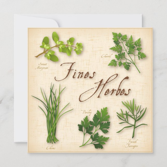 Fines Herbs Recipe Card (Front)
