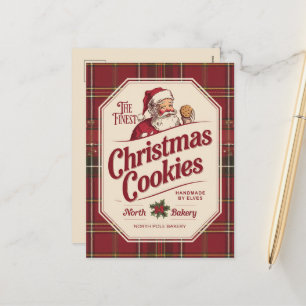 Finest Christmas cookies add message Holiday Postcard