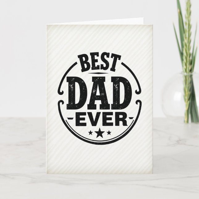 Finest Dad Ever Emblem Card (Front)