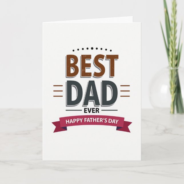 Finest Fathers Day Type Card (Front)