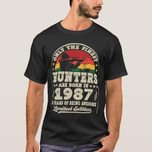 Finest Hunters Are Born In 1987 Deer Hunting 36th  T-Shirt