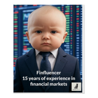 Finfluencer Baby - 15 Years of Financial Wisdom Poster