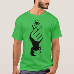 Finger Heart Saranghae Kpop T-Shirt