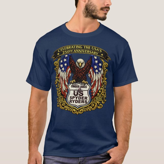 Finger Lakes Chapter - Eagle USA250 1s T-Shirt (Front)