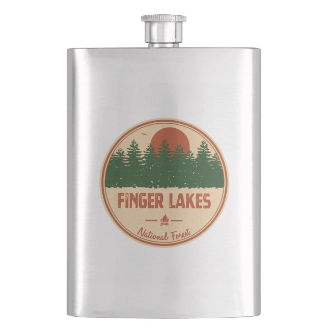Finger Lakes National Forest Hip Flask (Front)