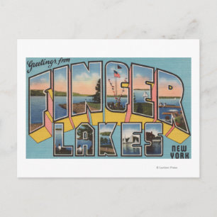 Finger Lakes, New York - Large Letter Scenes Postcard