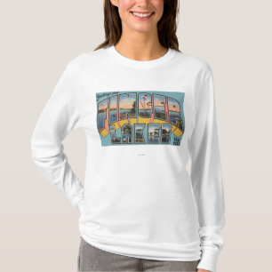 Finger Lakes, New York - Large Letter Scenes T-Shirt