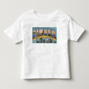 Finger Lakes, New York - Large Letter Scenes Toddler T-Shirt