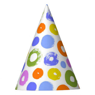 Finger Paint Ring Dots Party Hat