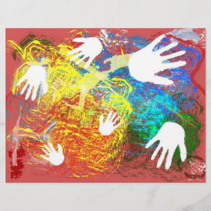 Finger Paint Scrapbook Paper