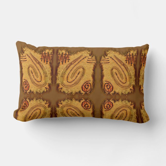 Finger Painting - Desert Lumbar Cushion (Front)