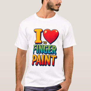 Finger Painting Fan – Vibrant Creative Expression T-Shirt