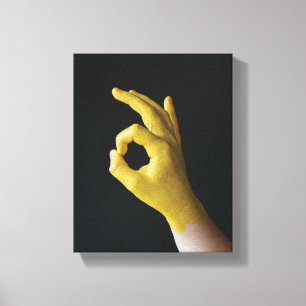 Finger painting Premium Wrapped Canvas (Gloss)