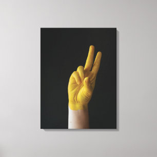 Finger painting Premium Wrapped Canvas (Gloss)