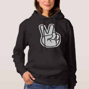 Finger Peace Hand Sign Victory hand finger sign Hoodie