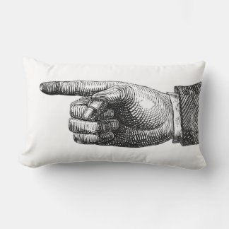 Finger Pointing Throw Pillow