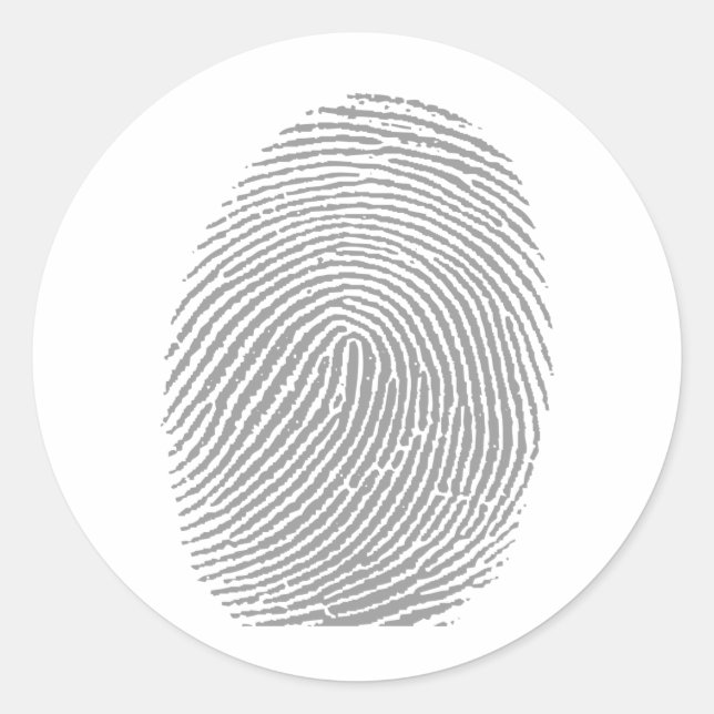 Finger print classic round sticker (Front)