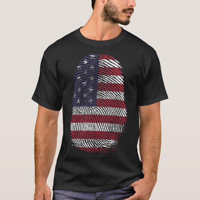 Finger Print - USA T-Shirt (Front)