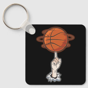 Finger Spin Basketball Player Traning Tricks Bball Key Ring