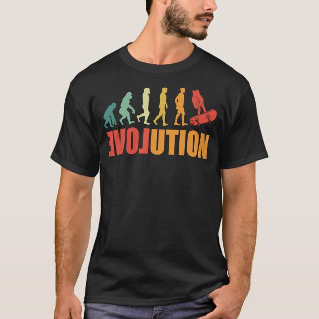 Fingerboard Evolution Finger Skateboarding Fingerb T-Shirt (Front)